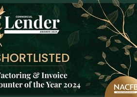 NACFB Lender Awards 2024 Factoring and Invoice Discounter of the year award badge