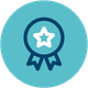 Blue medal icon