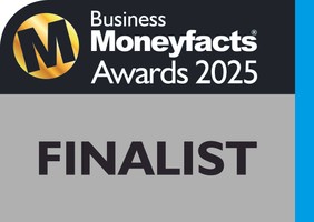 Award badge for finalists at the Business Moneyfacts Awards 2025
